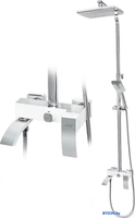 Душевая система Hansberge H5077 (белый хром) - фото