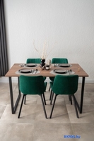 Кухонный стол Notta Лиман 140х80 615156 (дуб крафт табачный/черный матовый) - фото2