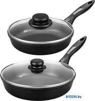 Сковорода Elan Gallery Гармония вкуса 120289+2 (черный оникс) - фото