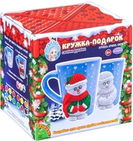 Набор для создания поделок/игрушек Bondibon Кружка-подарок. Снеговичок ВВ4700 - фото