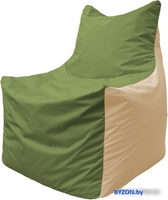 Кресло-мешок Flagman Фокс Ф2.1-225 (оливковый/бежевый) - фото
