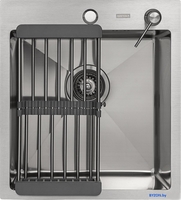 Кухонная мойка ARFEKA Eco AR мойка 450*500, коландер, дозатор SATIN DECOR MILLET GRAINS - фото2