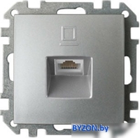 Розетка компьютерная Bylectrica Стиль РК18-007 (серебристый) - фото