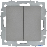 Выключатель перекрестный IEK Brite BR-V23-0-10-K46 (сталь) - фото2