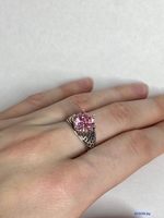 Кольцо Wolves Нежный поцелуй Серебрение 1643 (р.19.5, камень розовый) - фото2, картинка2 Кольцо Wolves Нежный поцелуй Серебрение 1643 (р.19.5, камень розовый) - фото2