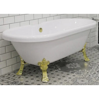 Ванна Radomir Леонесса 1 175x80 1-01-3-0-9-138П (белый, ножки золото) - фото