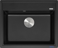 Кухонная мойка ZorG Rock 60 Premium black metallic - фото2