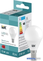 Светодиодная лампочка IEK LED Globe G45 400lm 4000K E14 - фото