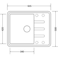 Кухонная мойка ZorG Torino 62 (черный опал) - фото2