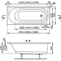 Ванна VagnerPlast Kasandra 170 - фото2