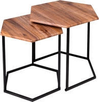 Журнальный столик Мебелик МеталлАрт М003 (коричневый дуб/черный) - фото