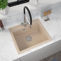 Кухонная мойка ZorG Rock 60 Premium beige - фото