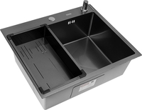 Кухонная мойка ARFEKA Eco AR мойка 600*500, коландер G, дозатор Black Decor Volcanic - фото2