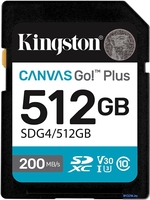 Карта памяти Kingston Canvas Go! Plus SDXC 512GB SDG4/512GB - фото
