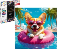 Алмазная мозаика Феникс+ Корги в отпуске 70830 - фото2