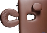 Массажный стол Atlas Sport 70 см XXL PRO с валиком складной 3-с деревянный (коричневый) - фото2