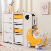 Комод UNIX kids Moon 8 PPTSMOON8YEL (3 полки + 5 ящиков) - фото, картинка Комод UNIX kids Moon 8 PPTSMOON8YEL (3 полки + 5 ящиков) - фото