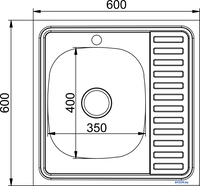 Кухонная мойка Mixline R 555231 (с сифоном) - фото2
