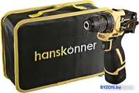 Дрель-шуруповерт Hanskonner HCD1645BLC (с 2-мя АКБ, сумка) - фото