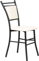 Стул ВВР Мажор (ваниль/черный, экокожа) - фото