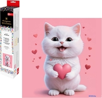 Алмазная мозаика Феникс+ Котенок с сердечком 70802 - фото2