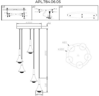 Подвесная люстра Aployt APL.784.06.05 - фото2, картинка2 Подвесная люстра Aployt APL.784.06.05 - фото2