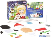 Набор для создания поделок/игрушек Bondibon Елочные украшения из фетра. Дед Мороз, Пингвин, Мишка ВВ1862 - фото2