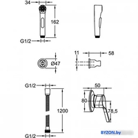 Гигиенический душ Jacob Delafon Elate E24610-BL - фото2