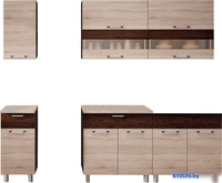 Готовая кухня BTS Монтана 2.0 (венге/венге/дуб сонома) - фото