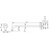 Держатель верхнего душа Bravat D313C-1-RUS - фото2