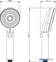 Душевая лейка Lemark LM0818CW - фото2