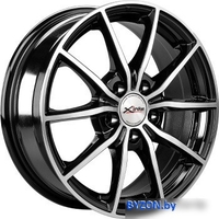 Литые диски X'trike X-111 15x6.5" 5x114.3мм DIA 67.1мм ET 38мм BK/FP - фото
