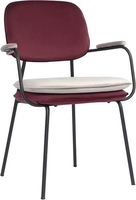 Стул с подлокотниками Bergenson Bjorn Pea BB0000618 (бордовый/бежевый) - фото