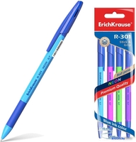 Erich Krause R-301 Neon Stick&Grip синий 42023 (4 шт) - фото