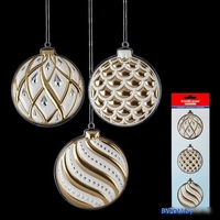 Елочная игрушка Erich Krause Decor 3 украшения Елочные шары золото 49594 - фото
