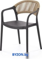 Стул с подлокотниками Halmar K582 (черный/натуральный) - фото