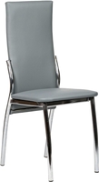 Стул ВВР Оскар (серый/хром, экокожа) - фото