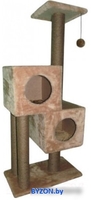 Комплекс Cat House На ножках 1.27 (джут бежевый) - фото, картинка Комплекс Cat House На ножках 1.27 (джут бежевый) - фото