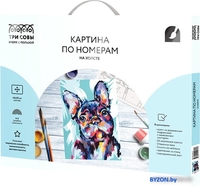 Картина по номерам Три совы Яркий французский бульдог КХ_44171 - фото, картинка Картина по номерам Три совы Яркий французский бульдог КХ_44171 - фото