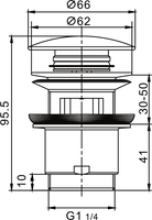 Донный клапан Rose RS01C - фото2