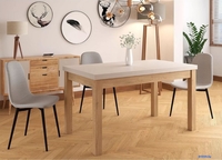 Кухонный стол Signal Presto 140-218/80 (кашемир/дуб кремона) - фото