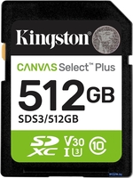 Карта памяти Kingston Canvas Select Plus SDXC 512GB SDS3/512GB - фото