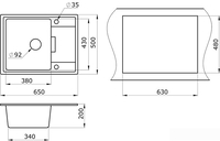 Кухонная мойка Granula 6503 (арктик) - фото2