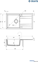 Кухонная мойка Deante ZQE_N113 - фото2