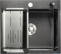 Кухонная мойка Saniteco 5045 PVD (с сифоном, дозатором и коландером) - фото2