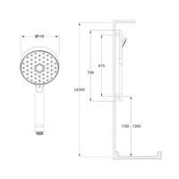 Душевой гарнитур Jacob Delafon Awaken Organic [E99898RU-CP] - фото2