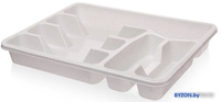 Лоток для столовых приборов Эльфпласт ЕР088 (белый) - фото