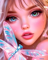 Алмазная мозаика Феникс+ Девушка и стрекоза 70839 - фото