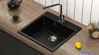 Кухонная мойка MARRBAXX Карельский камень 44/Q4 F044Q004 (черный) - фото2