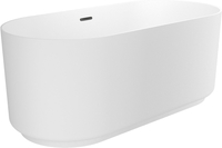 Ванна Wellsee Saint-Germain 150x70 28270103R (отдельностоящая ванна белый глянец, экран, ножки, сифон-автомат матовый черный) - фото2